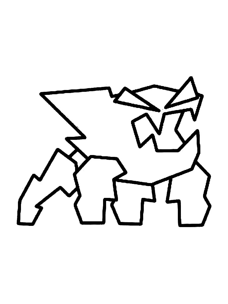 Coloriage Dessin de Geometry Dash Gratuit