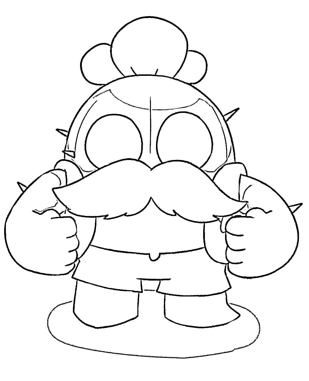 Coloriage Dessin de Spike Brawl Stars Gratuit