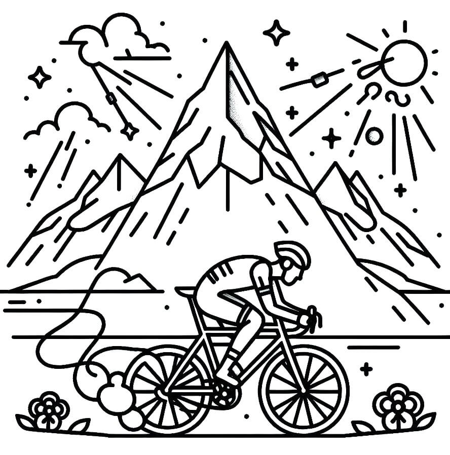 Coloriage Dessin de Tour de France Gratuit