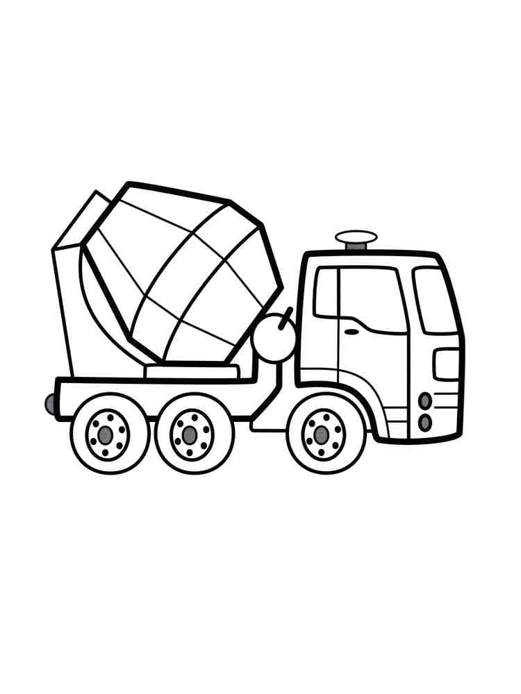 Coloriage Dessin Gratuit de Camion Toupie