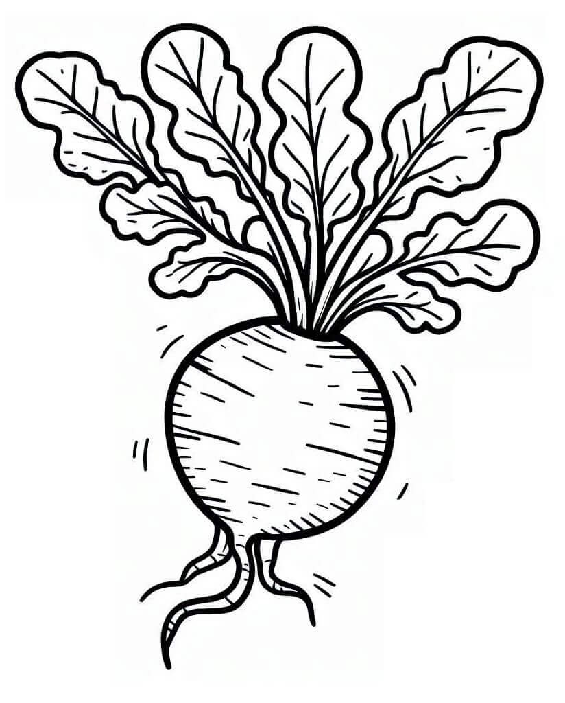 Coloriage Dessin Gratuit de Radis