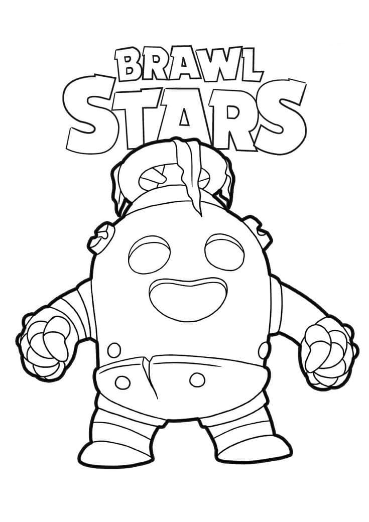Coloriage Dessin Gratuit de Spike Brawl Stars