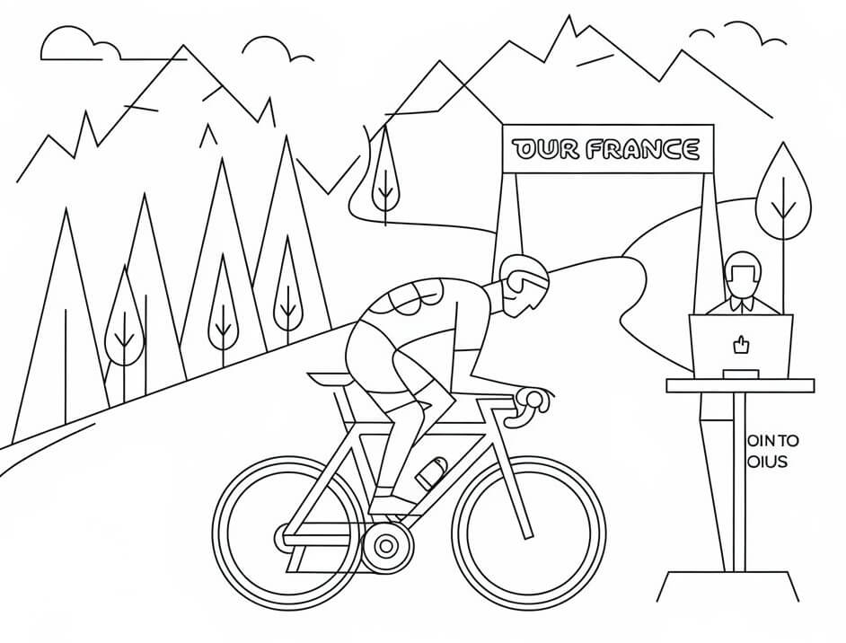 Coloriage Dessin Gratuit de Tour de France