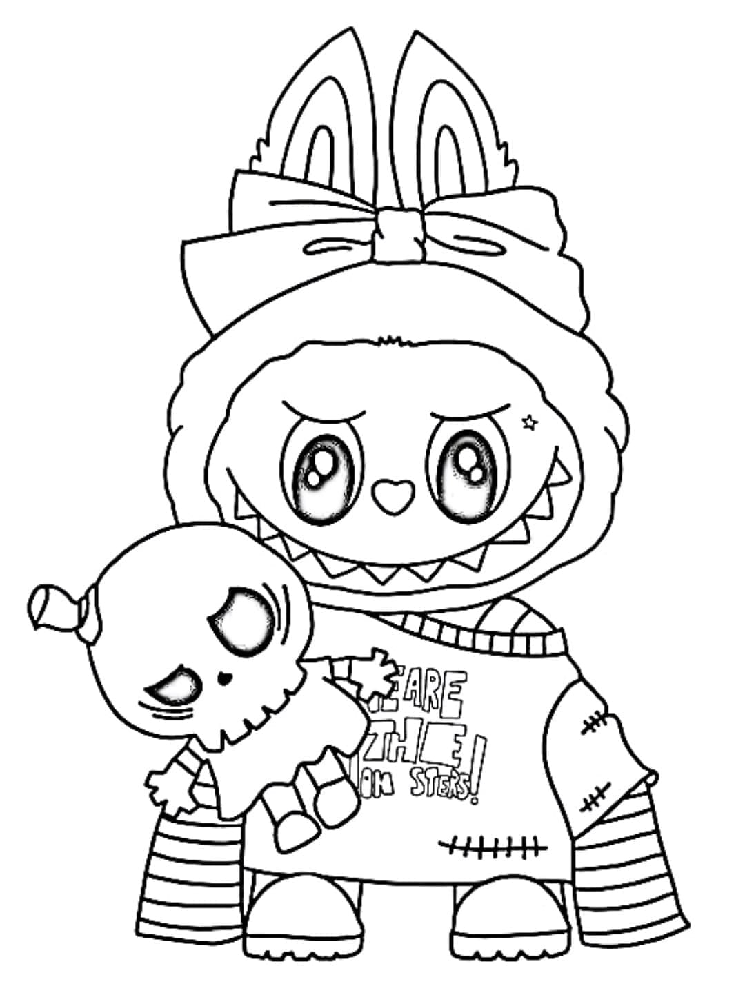 Coloriage Drôle de Labubu