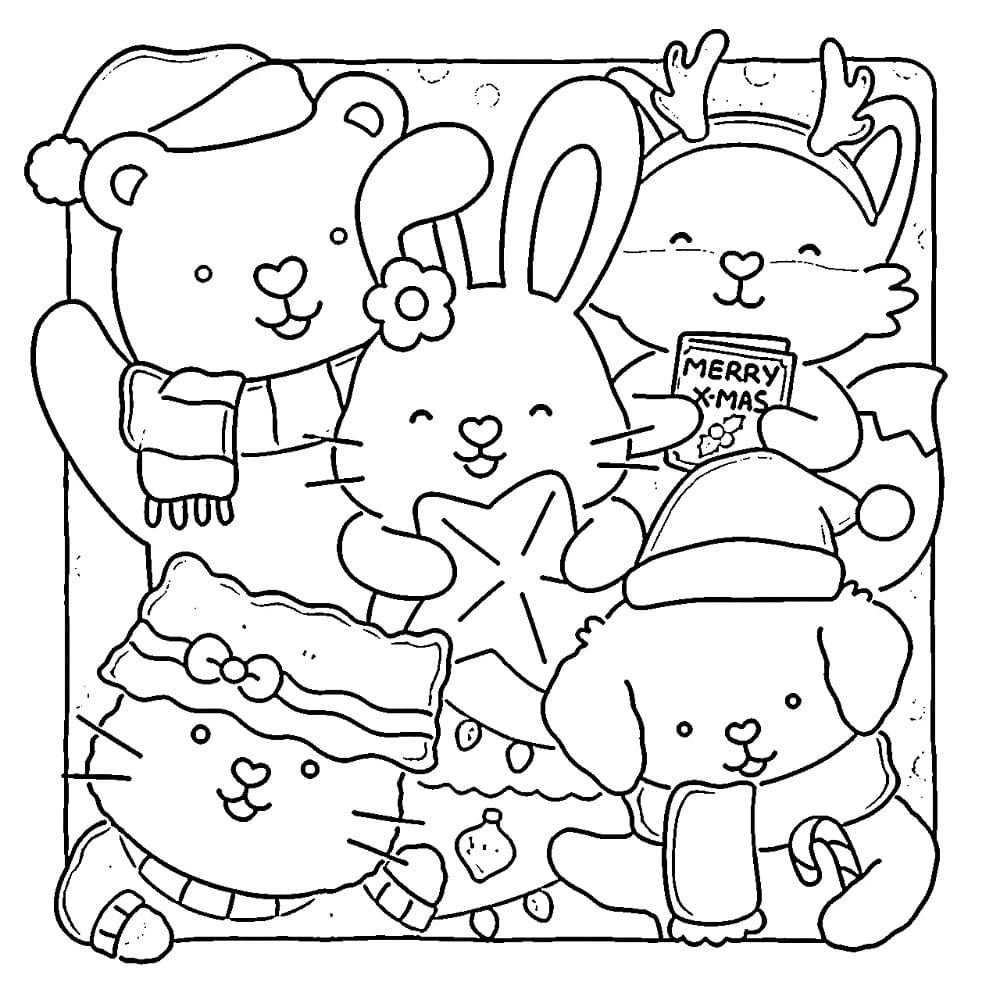 Coloriage Fuzzy Hygge Hiver