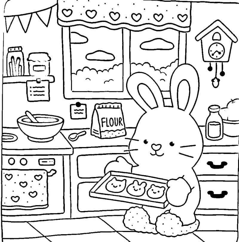 Coloriage Fuzzy Hygge Imprimable Gratuit Pour les Enfants