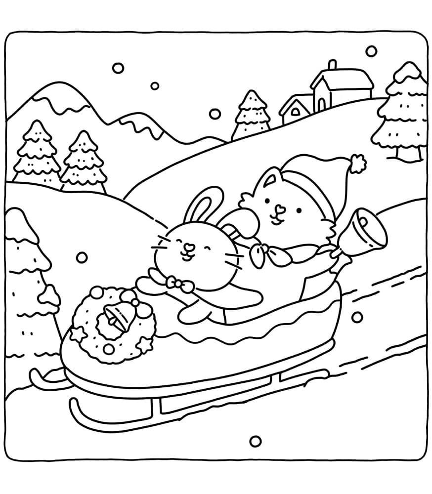 Coloriage Fuzzy Hygge Pour les Enfants de 4 Ans