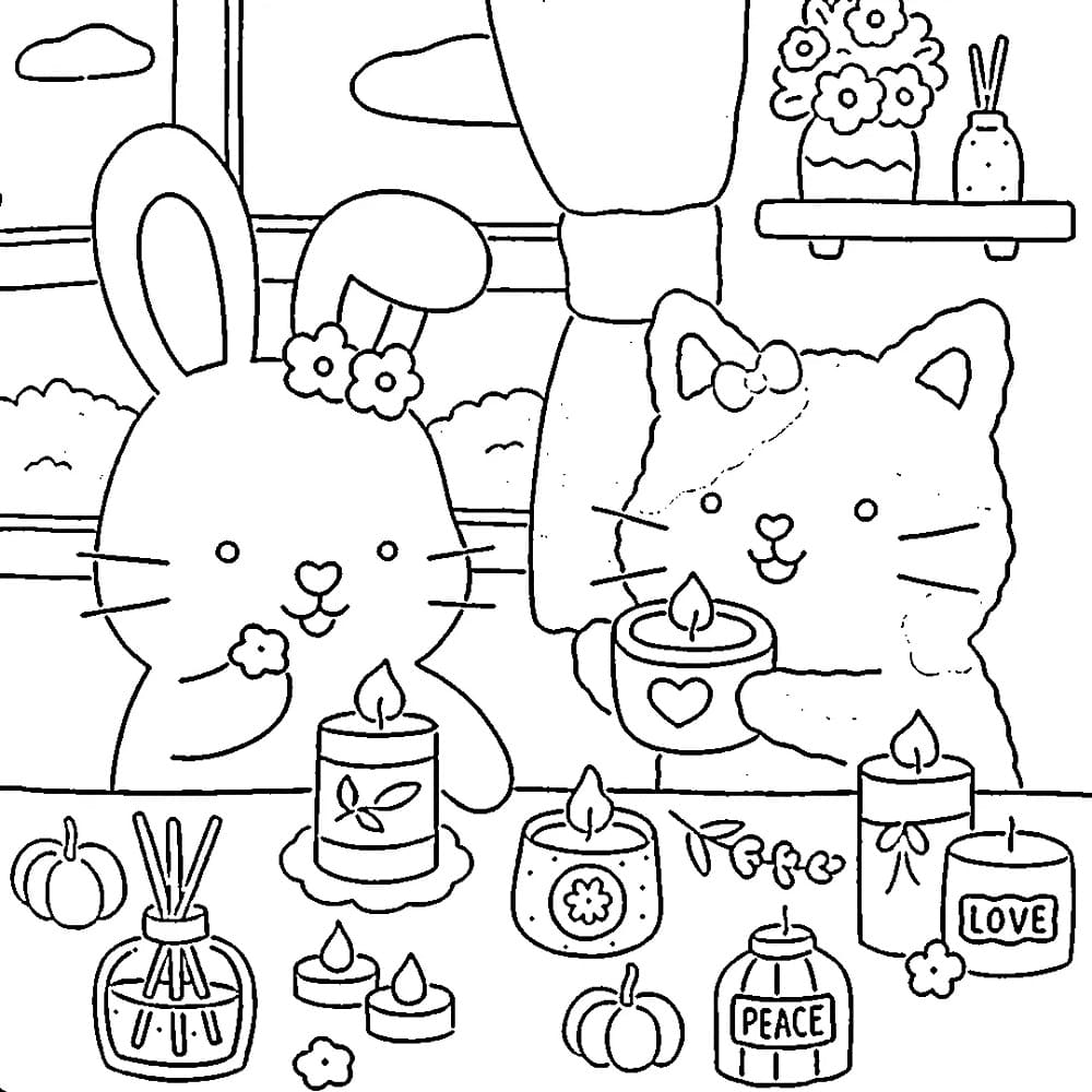 Coloriage Fuzzy Hygge Pour les Enfants