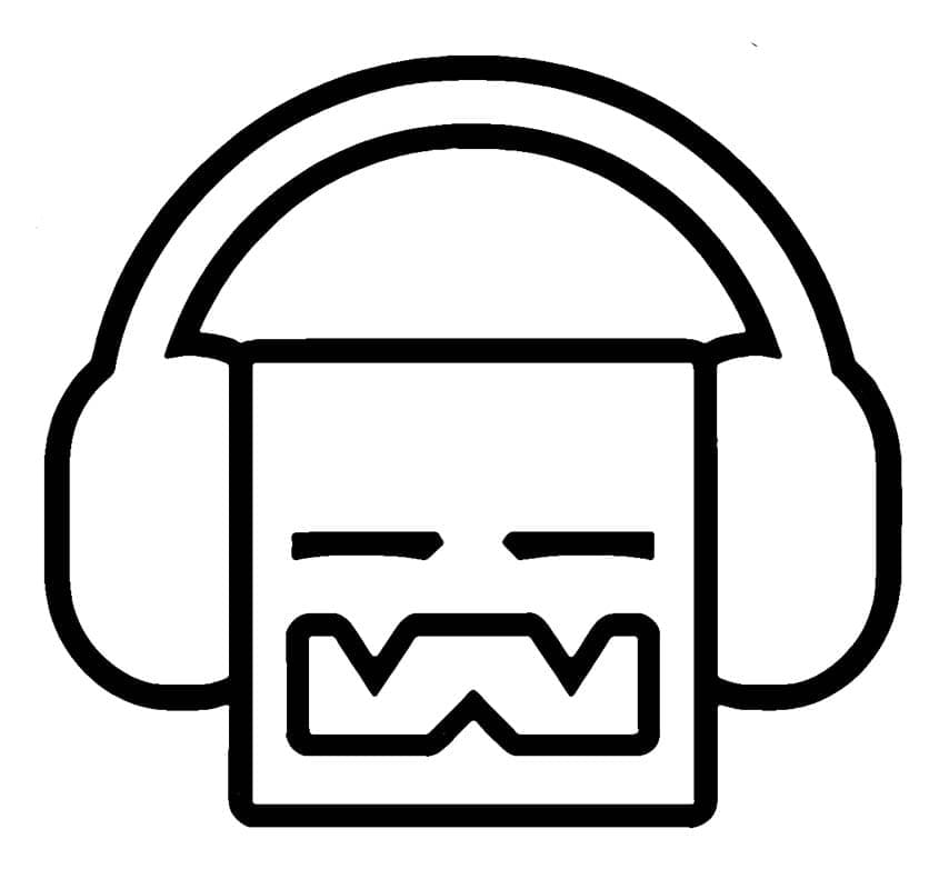 Coloriage Geometry Dash Imprimable Gratuit Pour les Enfants