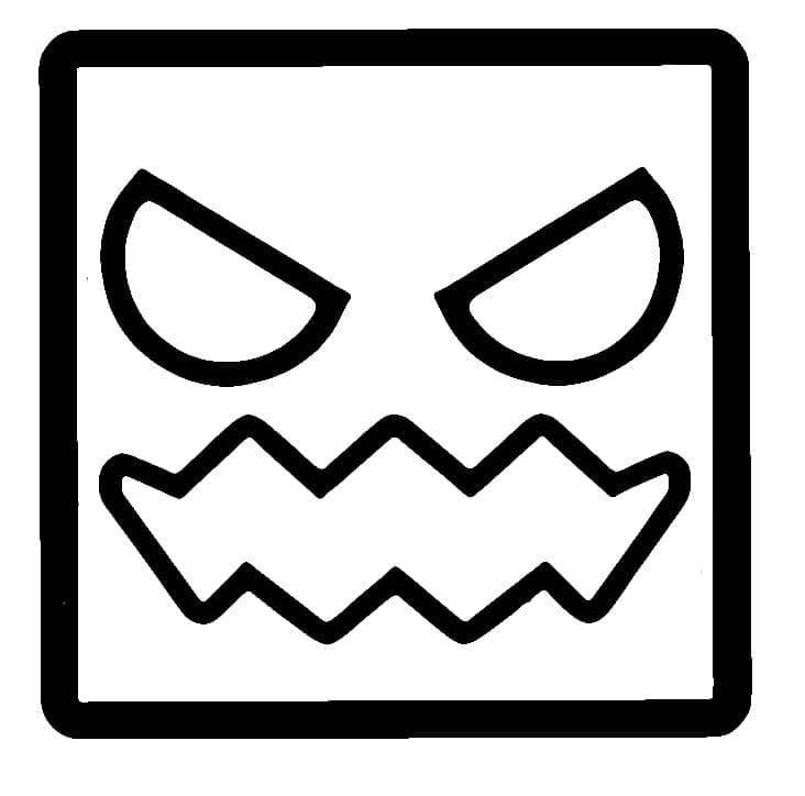 Coloriage Geometry Dash Pour les Enfants de 6 Ans
