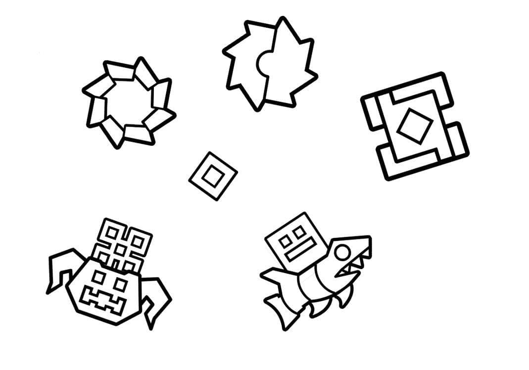 Coloriage Geometry Dash Pour les Enfants