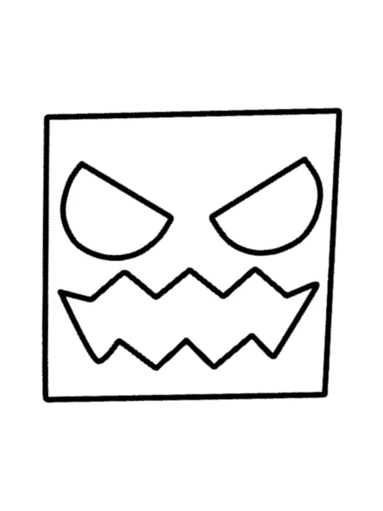 Coloriage Gratuit Geometry Dash Pour les Enfants