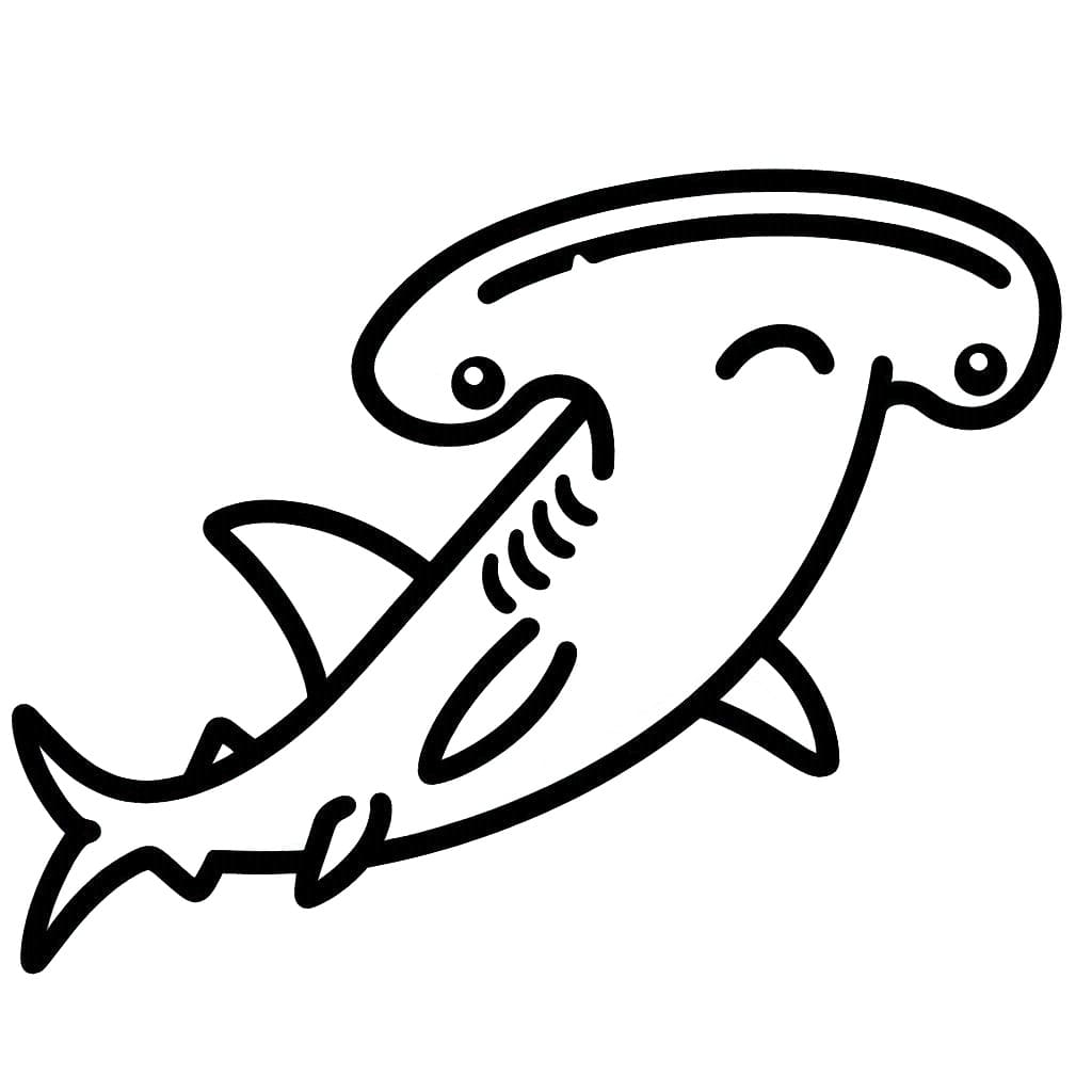 Coloriage Requin Marteau