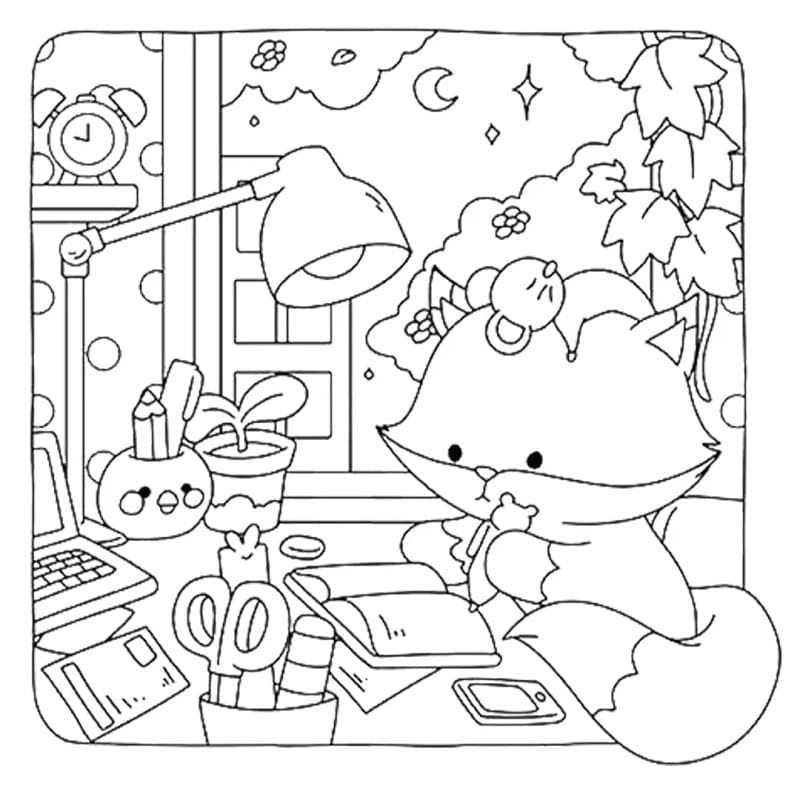 Coloriage Imprimable Fuzzy Hygge