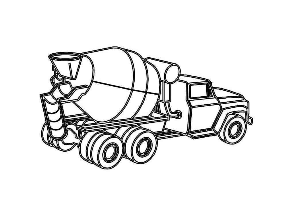 Coloriage Imprimable Gratuit Camion Toupie Pour les Enfants