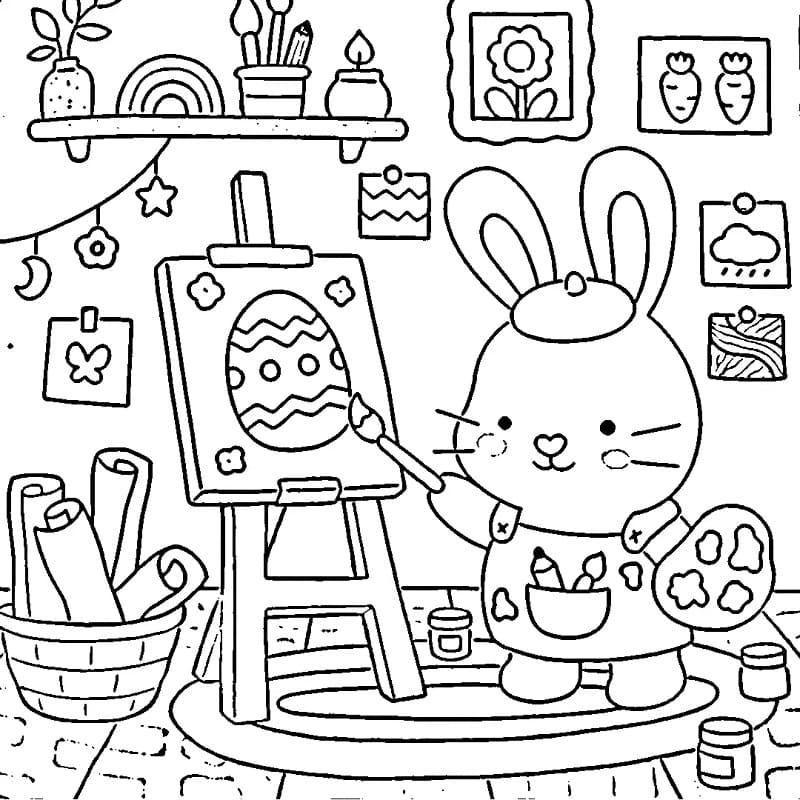 Coloriage Imprimable Gratuit Fuzzy Hygge Pour les Enfants