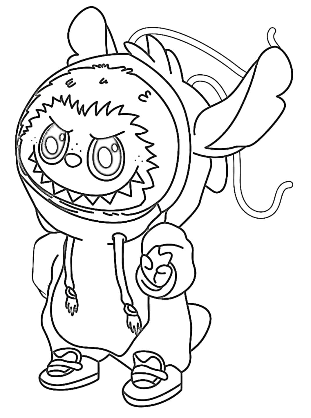 Coloriage Imprimable Gratuit Labubu Pour les Enfants