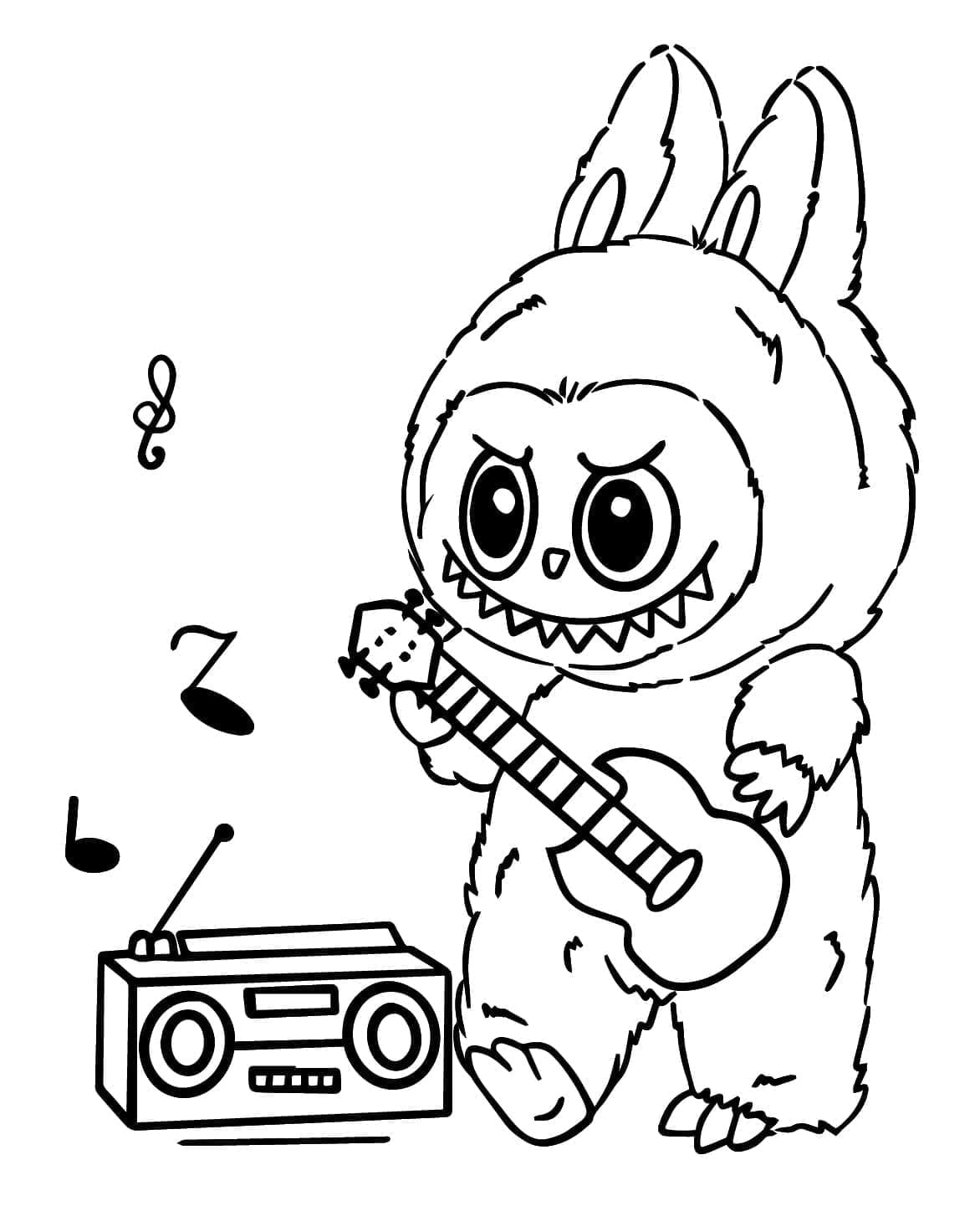 Coloriage Imprimable Gratuit Labubu