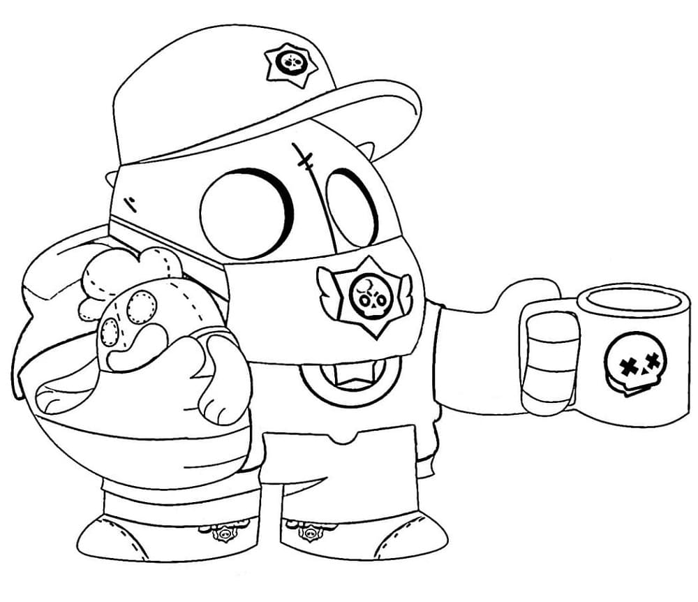 Coloriage Imprimable Gratuit Spike Brawl Stars Pour les Enfants