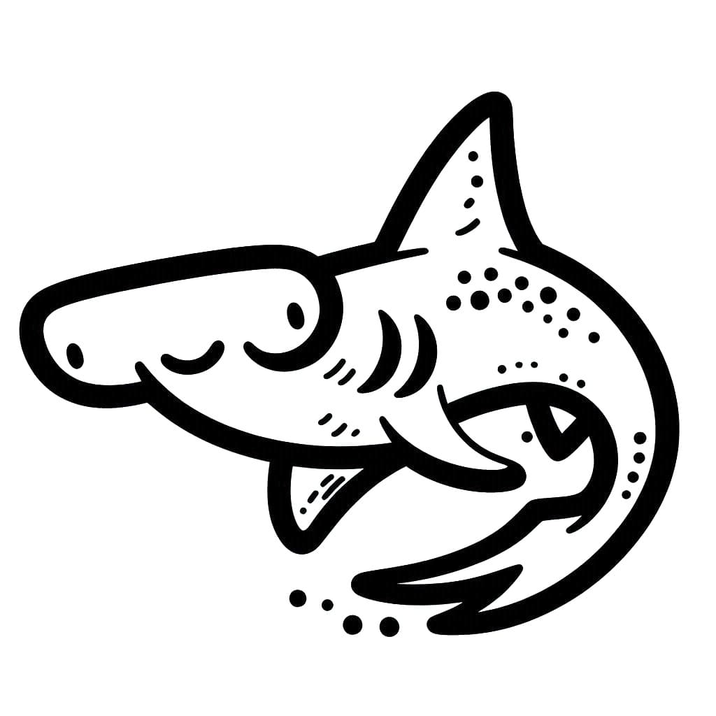 Coloriage Imprimable Requin-marteau