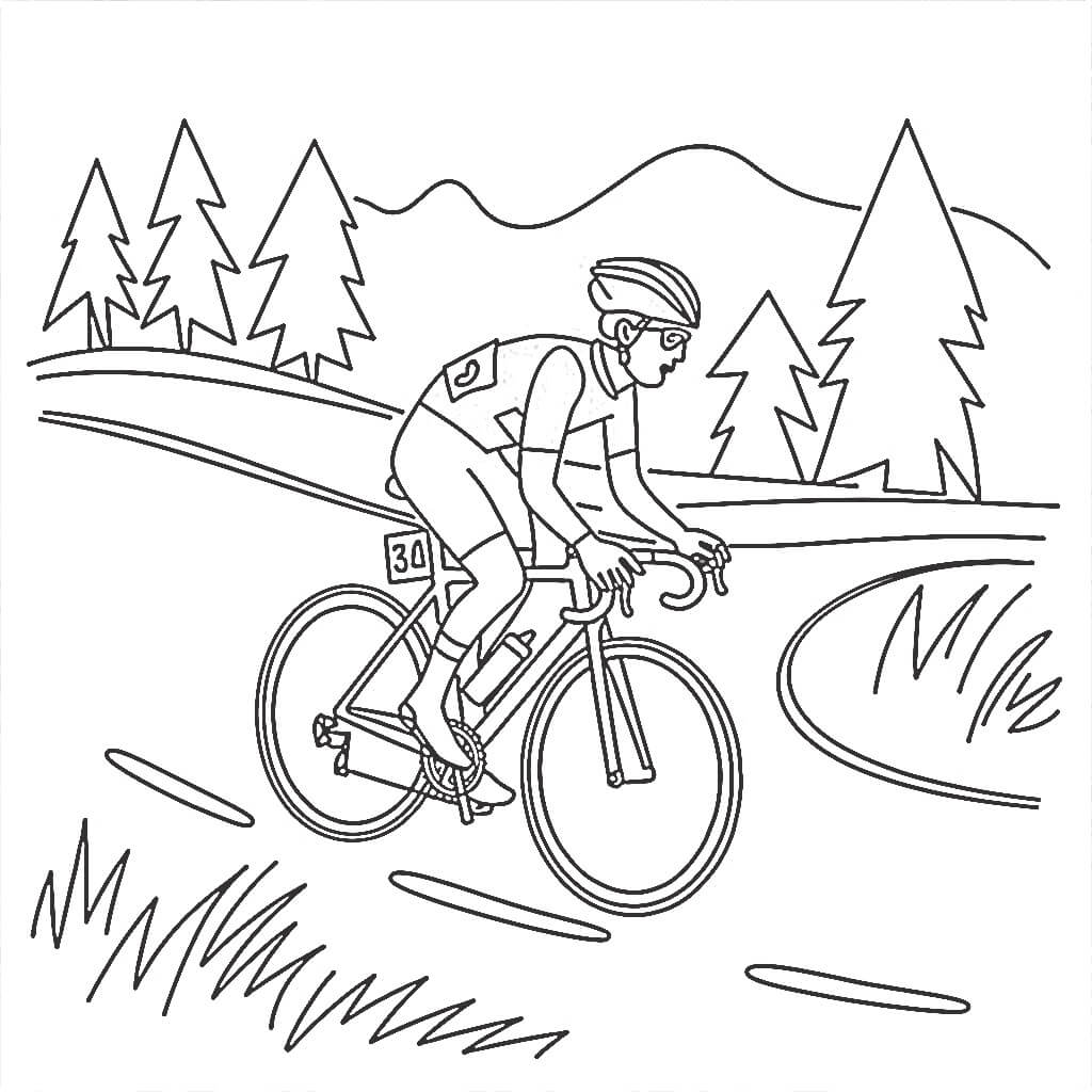 Coloriage Imprimable Tour de France Pour les Enfants