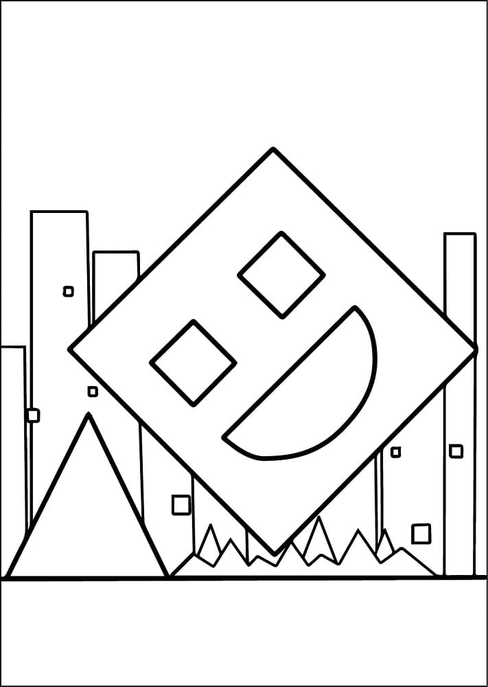 Coloriage Jeu Vidéo Geometry Dash