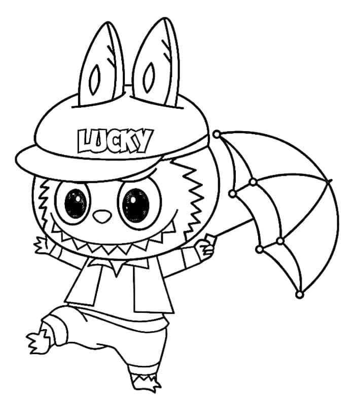 Coloriage Labubu Gratuit Pour les Enfants