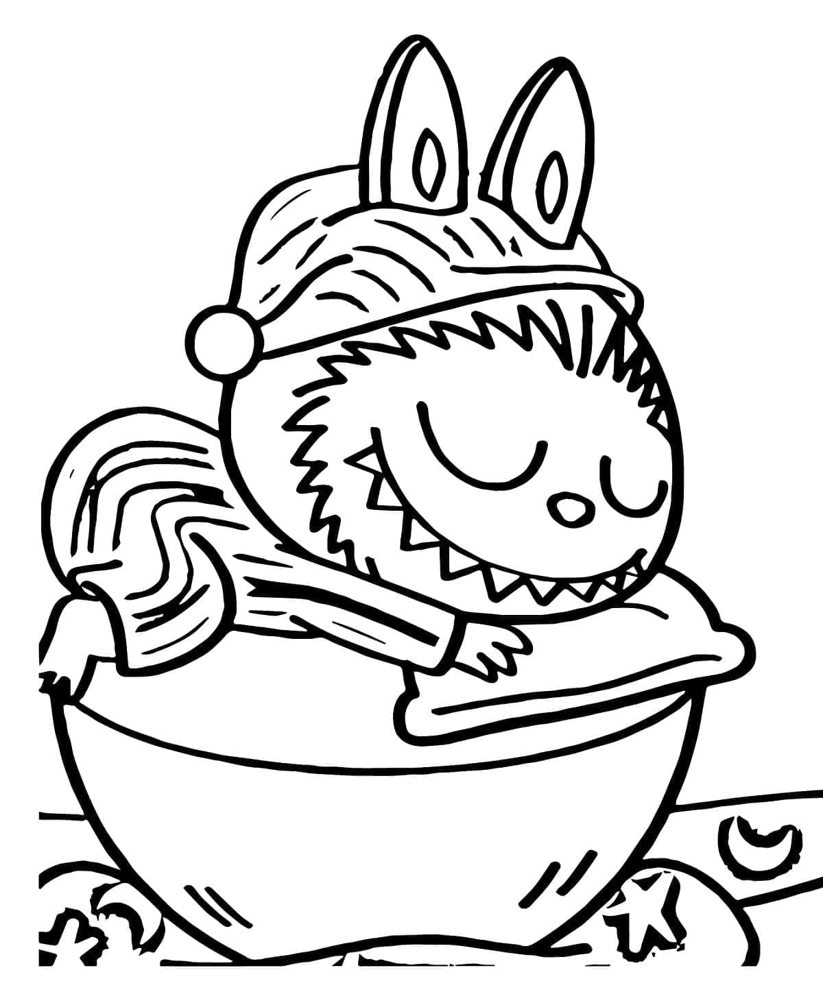 Coloriage Labubu Imprimable Pour les Enfants