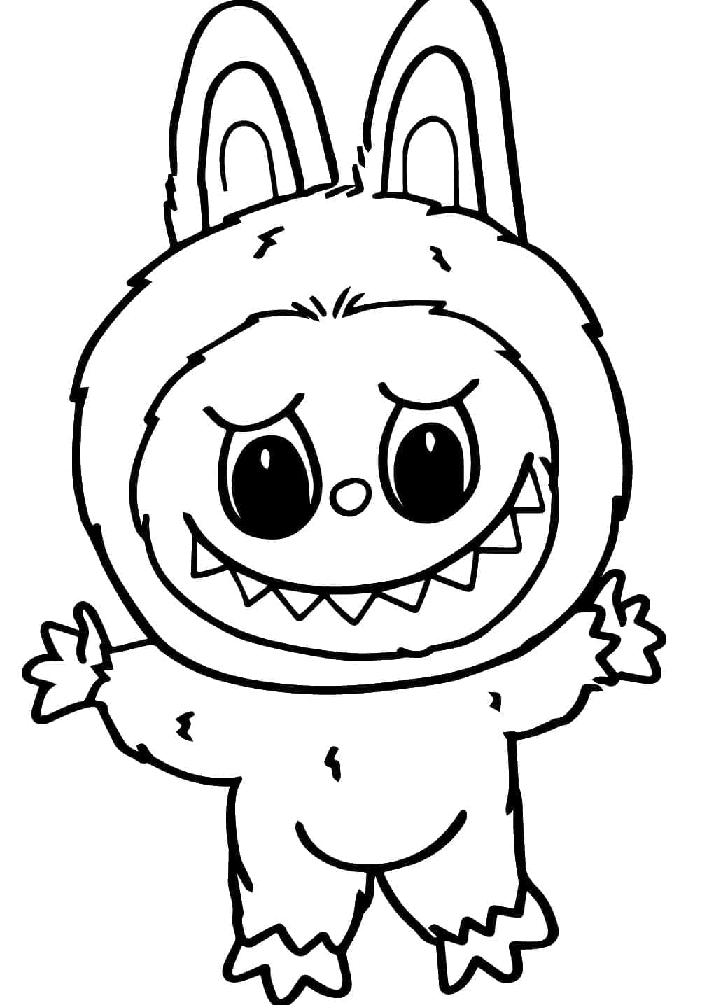 Coloriage Labubu Pour les Enfants de 2 Ans