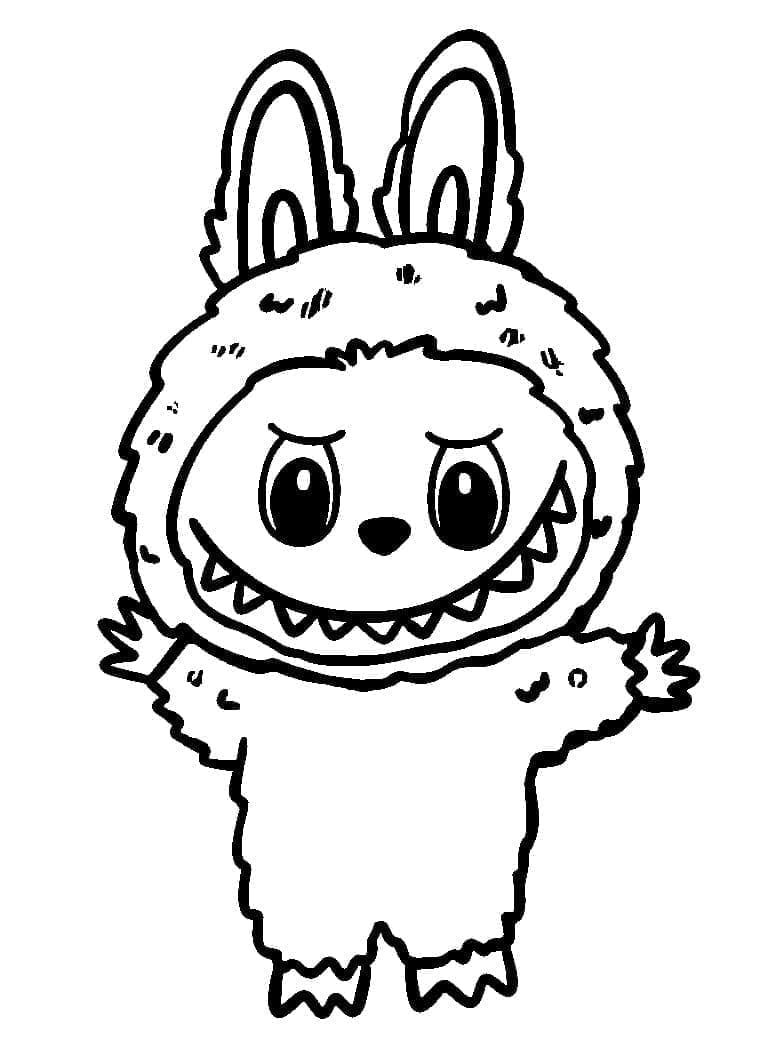 Coloriage Labubu Pour les Enfants de 3 Ans