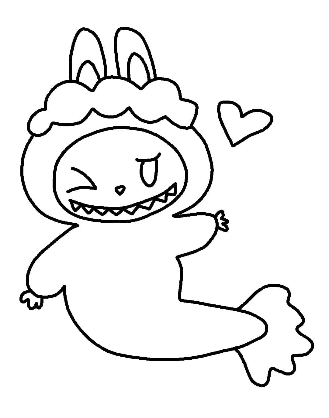 Coloriage Labubu simple