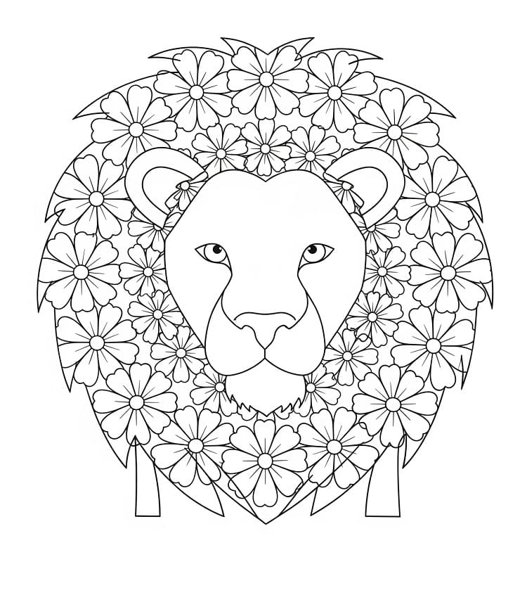 Coloriage Mandala Lion Gratuit Pour Adultes