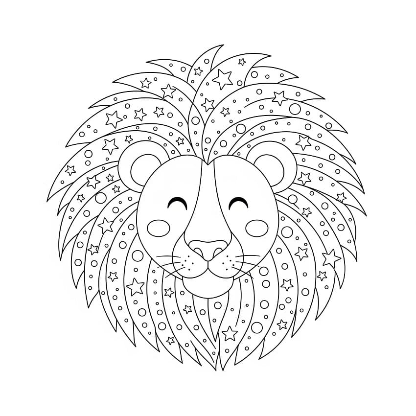 Coloriage Mandala Lion Imprimable Gratuit Pour Adultes