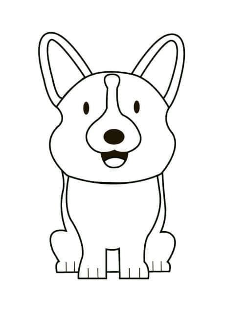 Coloriage Petit Chien Corgi