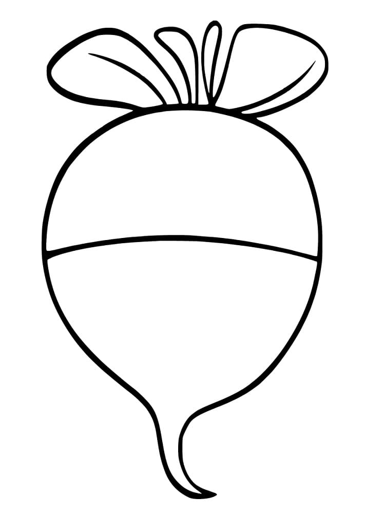 Coloriage Radis Facile