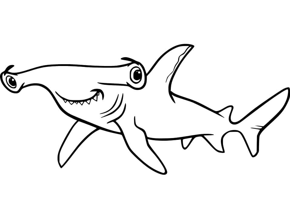 Coloriage Requin-marteau Mignon