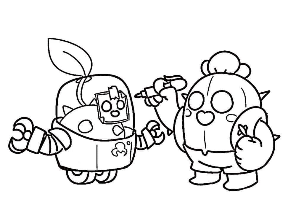 Coloriage Spike Brawl Stars Gratuit Pour les Enfants