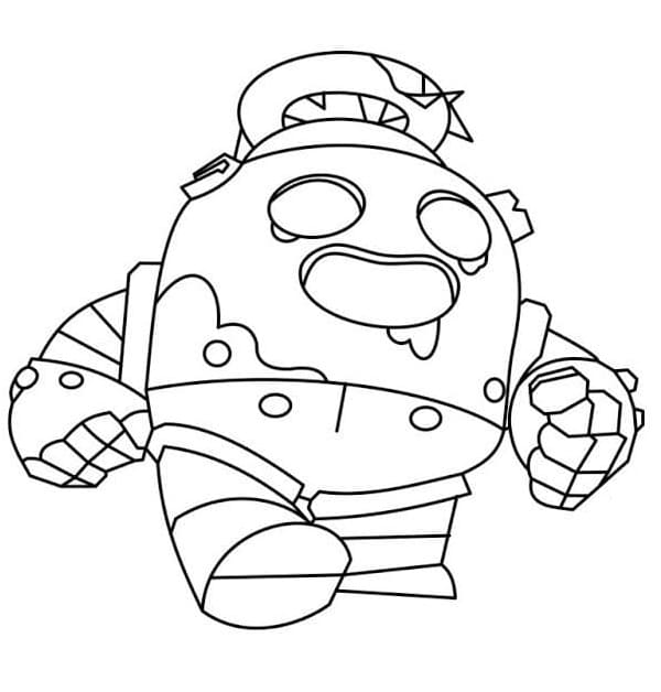Coloriage Spike Brawl Stars Pour les Enfants de 3 Ans