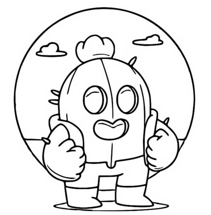 Coloriage Spike dans Brawl Stars