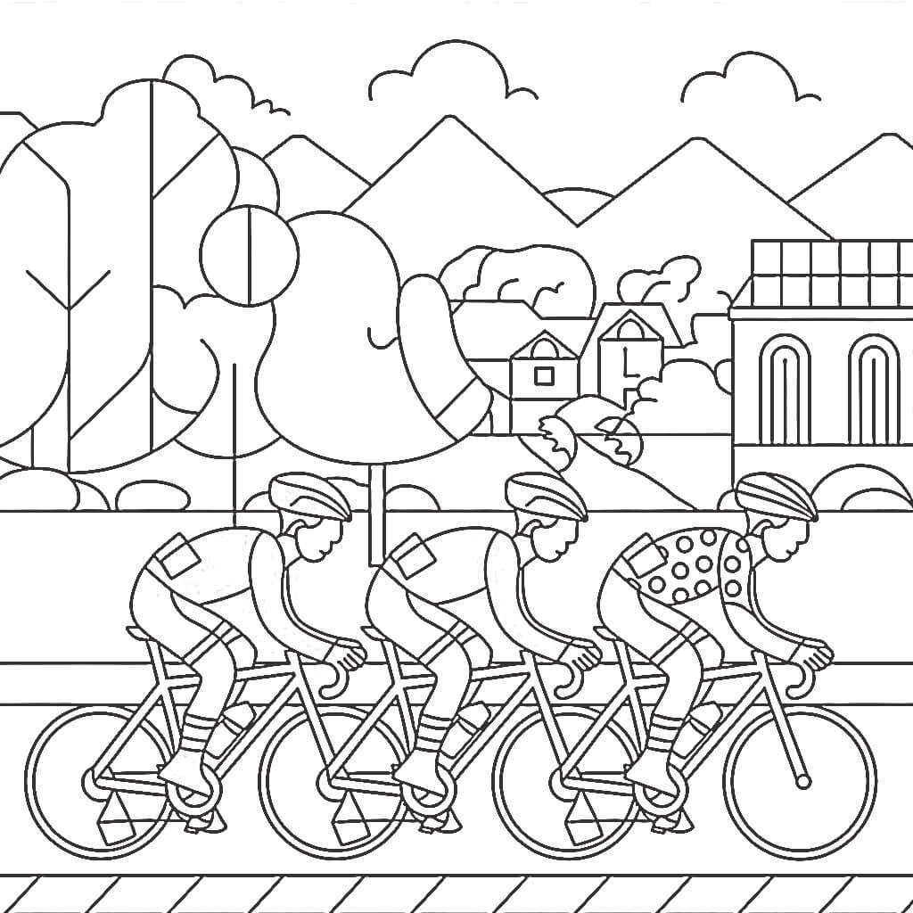 Coloriage Tour de France Imprimable