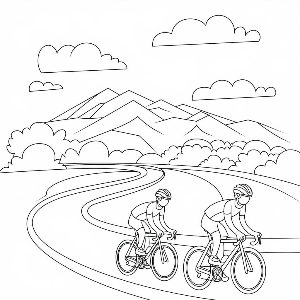 Coloriage Tour de France Pour Enfants