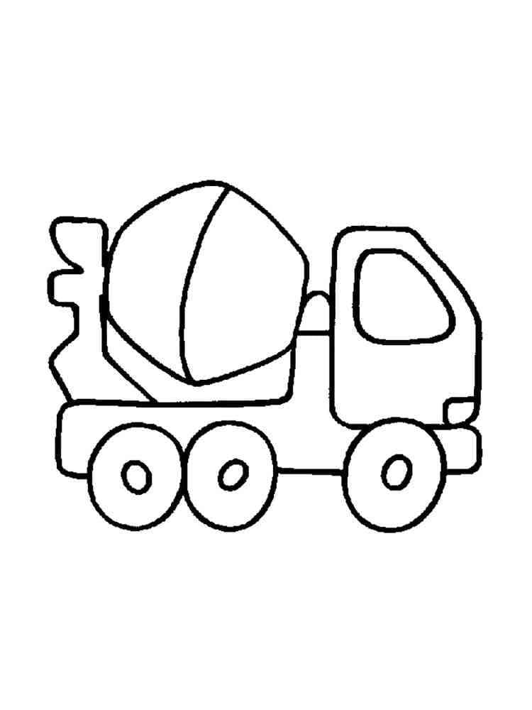 Coloriage Un Camion Toupie Facile