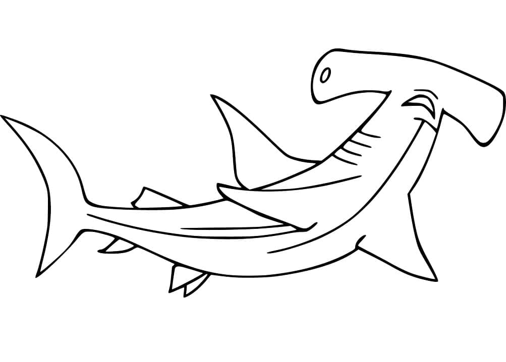 Coloriage Un Requin-marteau