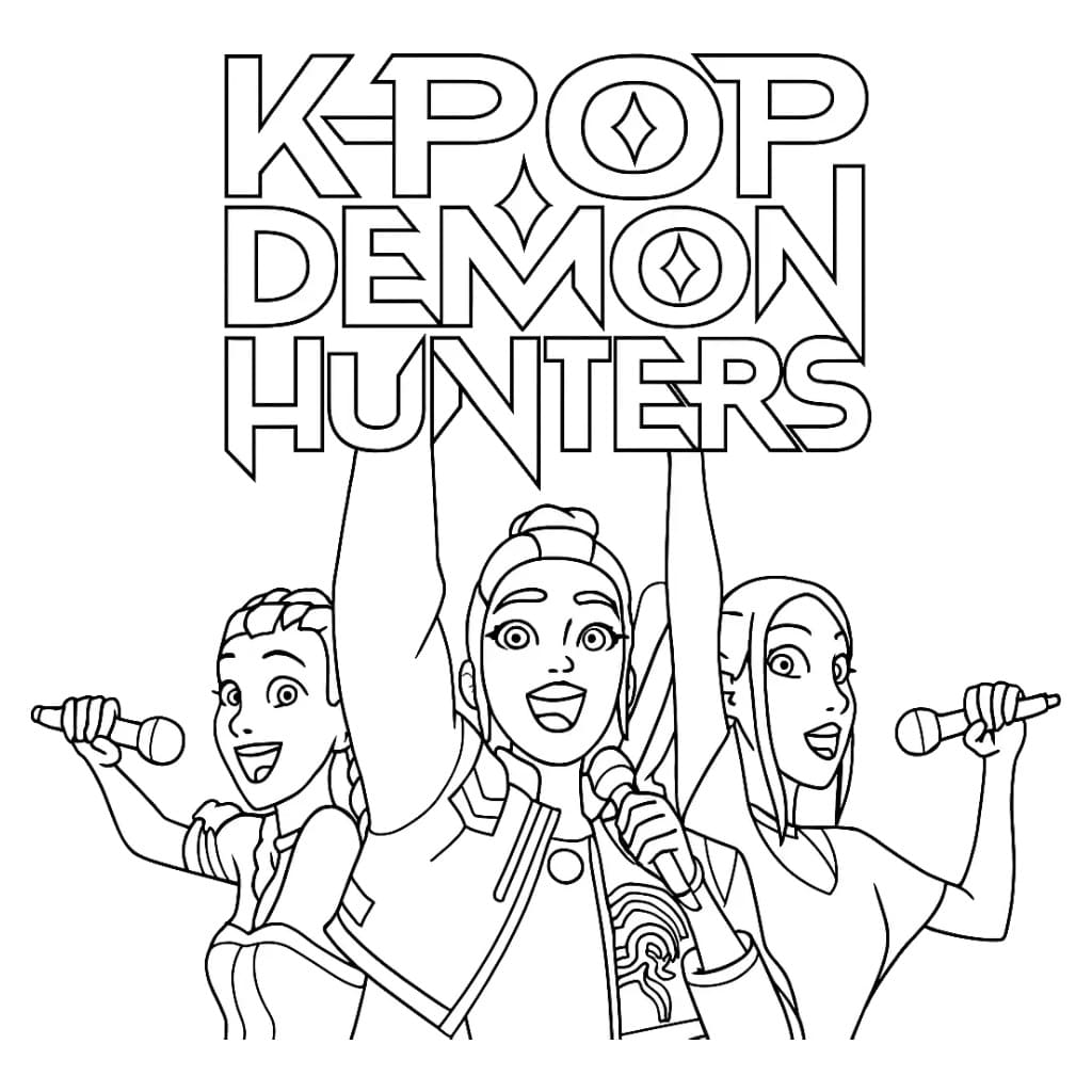 Coloriage Adolescents dans KPop Demon Hunters