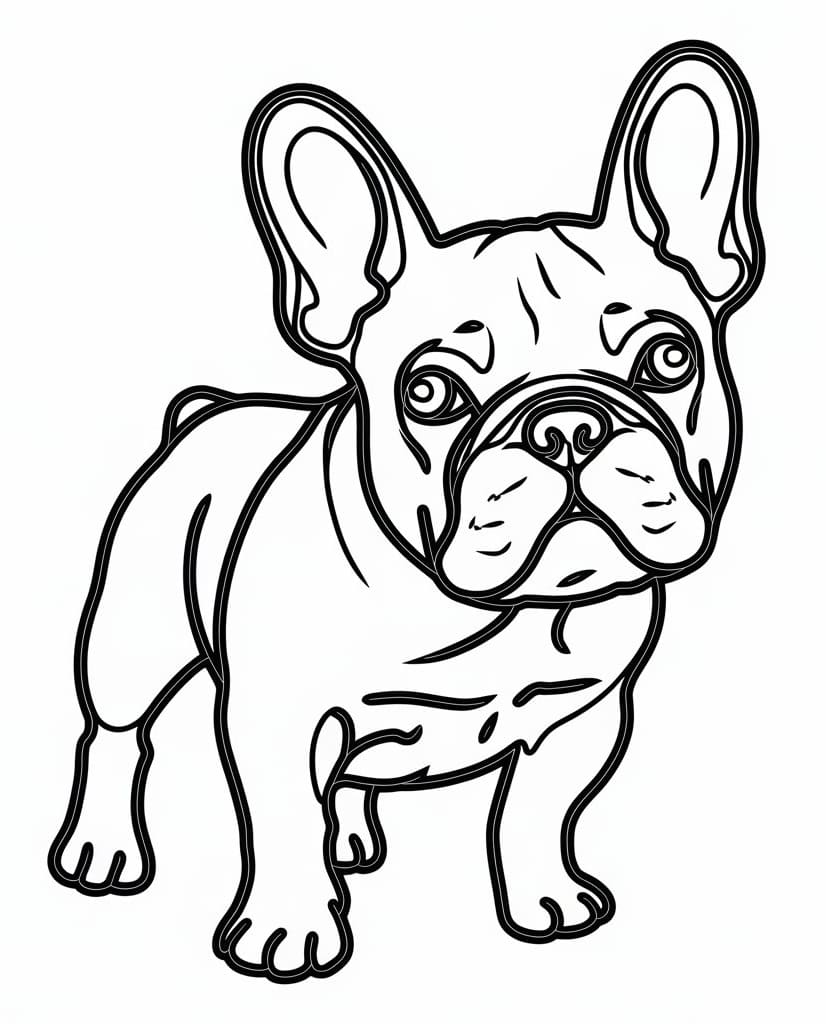 Coloriage Bouledogue Français