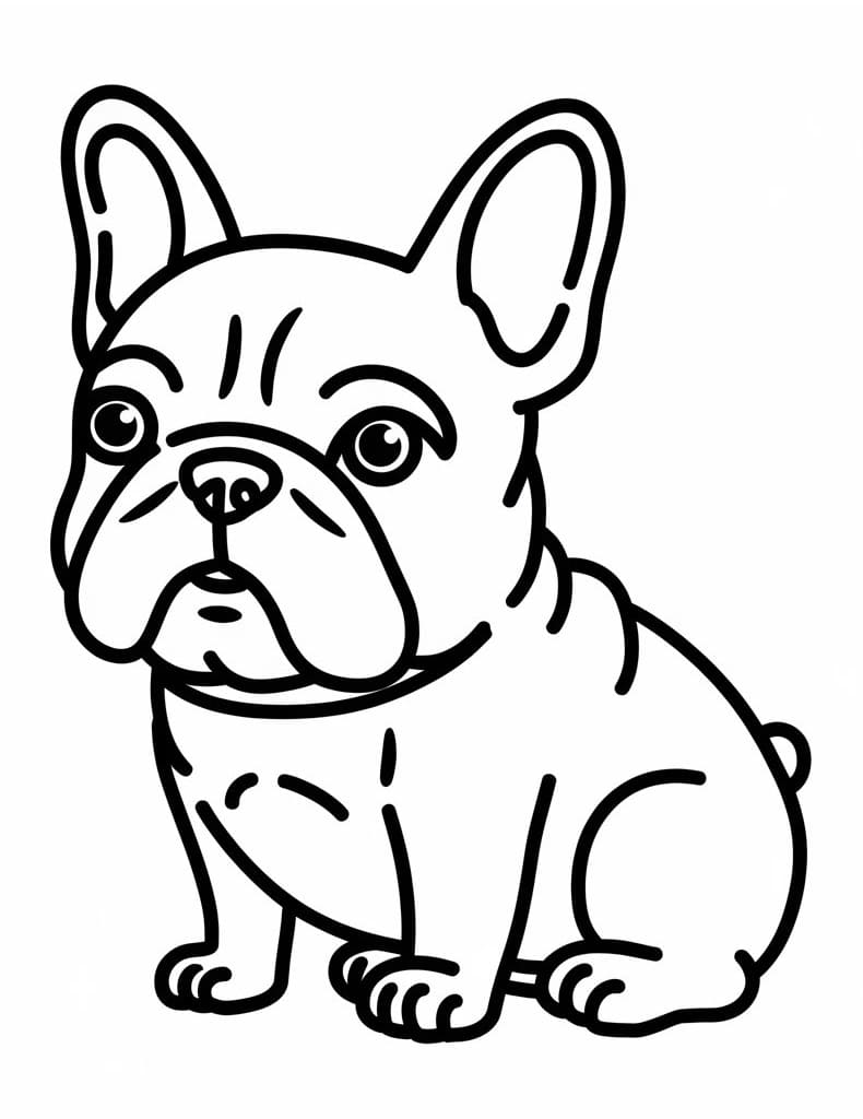 Coloriage Bouledogue Français Imprimable