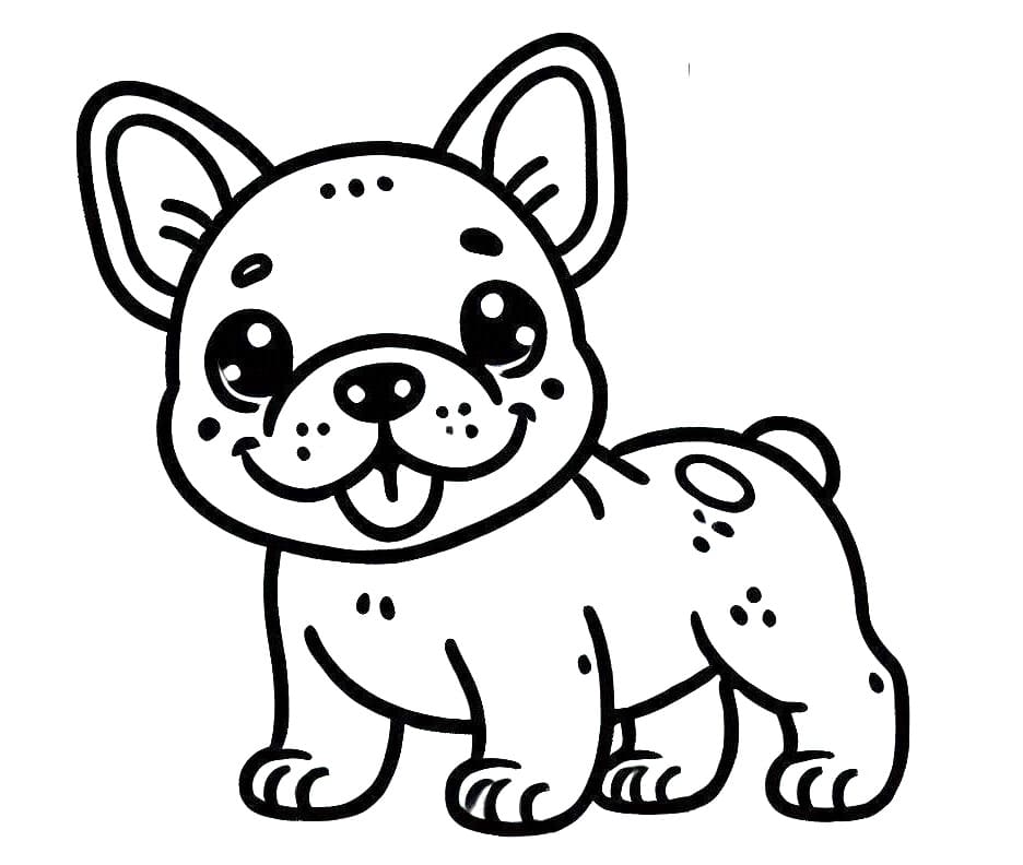 Coloriage Bouledogue Français Pour Enfants
