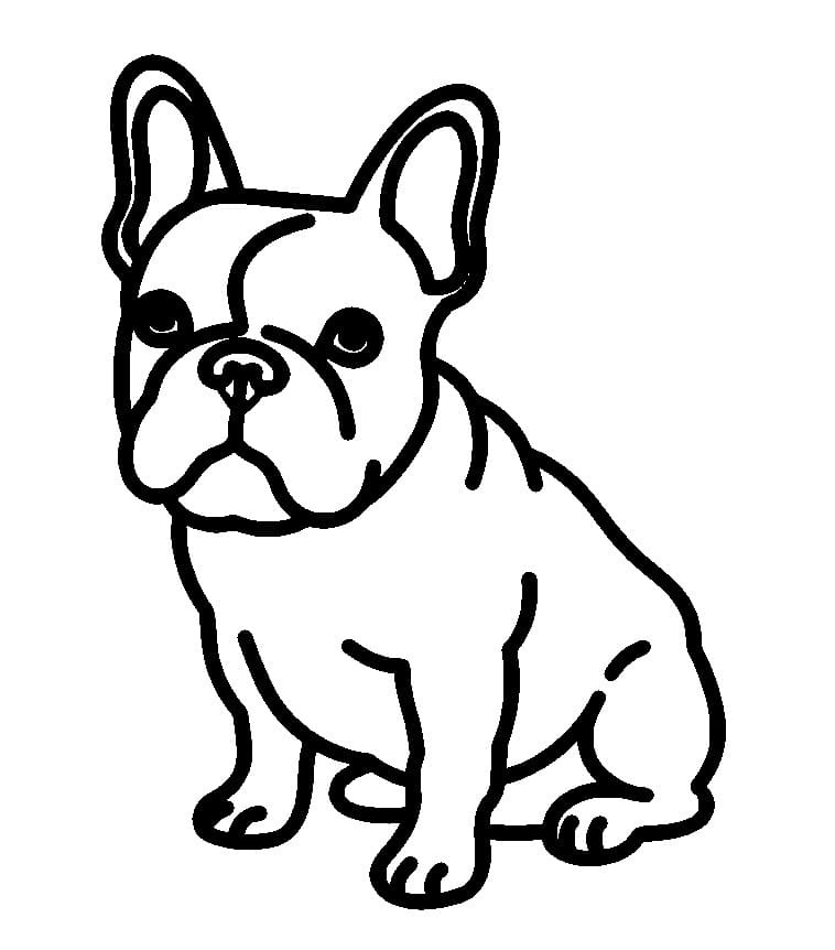 Coloriage Bouledogue Français Pour les Enfants