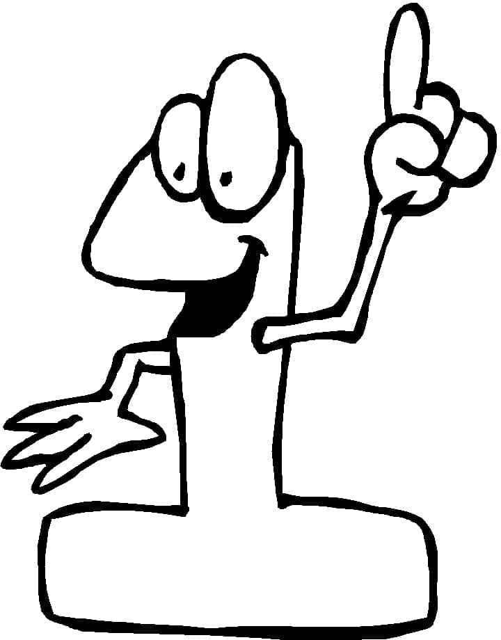 Coloriage Chiffre 1 Animé