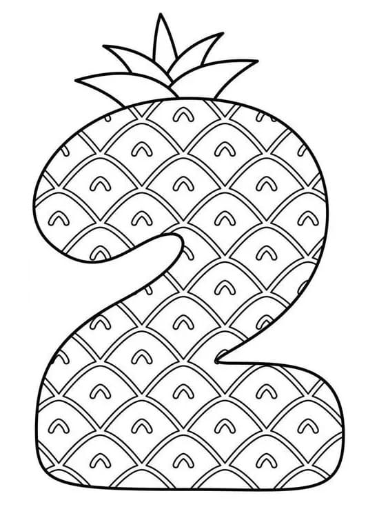 Coloriage Chiffre 2 Gratuit